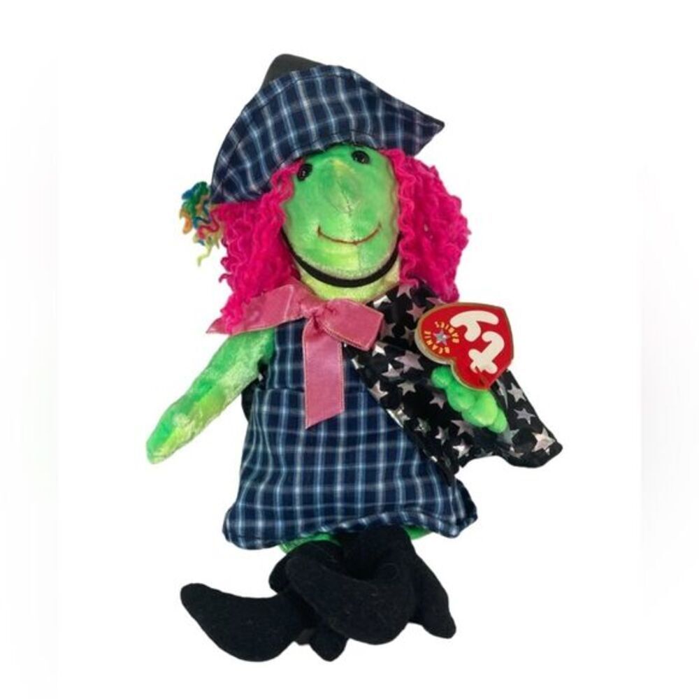 Scary the Witch 2000- TY Beanie Baby Retired Halloween Fall Plush Toy Hag Wiccan - Picture 2 of 10